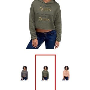 Queen  crop hoodie